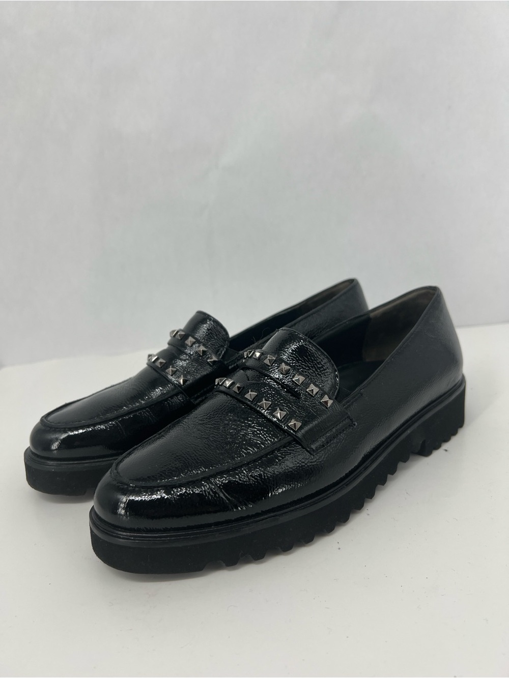 Paul Green Black Studded Women's Loafers